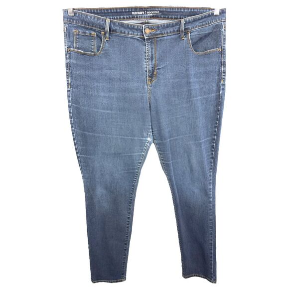 Old Navy‎ Plus Size 20 Jeans Blue Mid Rise Rockstar Skinny Cotton Stretch 833 - Picture 10 of 10